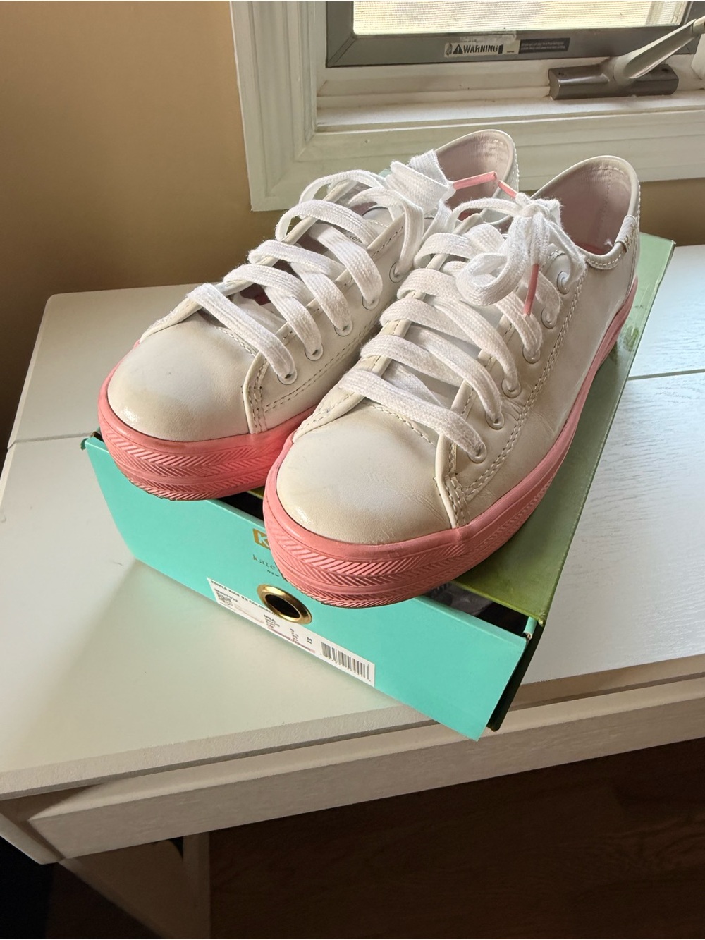 Keds x Kate Spade NY Triple Kick Pink Platform Sneakers Size 5